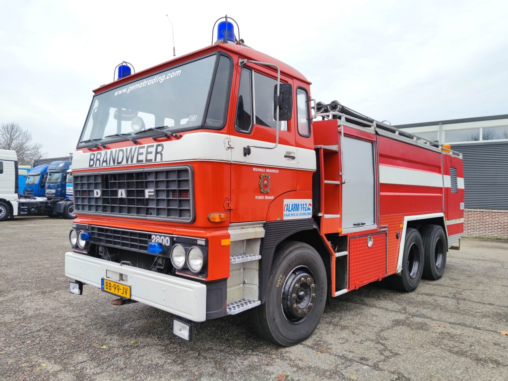 DAF 2800 - 6x4 - FireTruck - 8000L + 800L - WaterCannon - BumperSprayer - Ajax Ziegler
