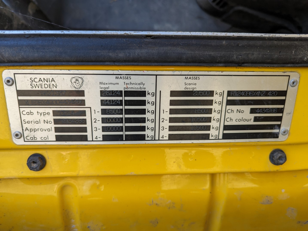 Scania R124-420 6x4 CR14 Euro2 - HookLift - Retarder - FullSteel - Manual Gearbox